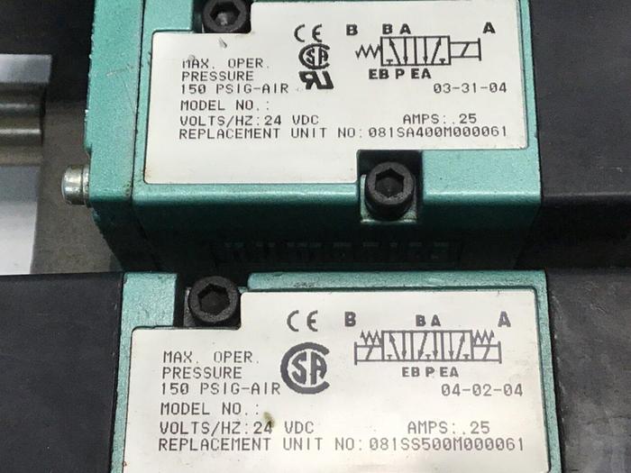 Used NUMATICS Control Block w/ Valves 081SS400M000061 #130804