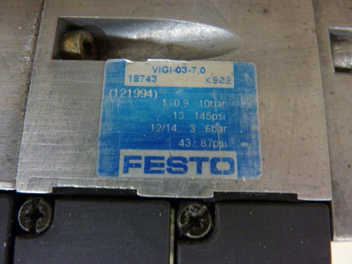 Used FESTO Control Block w/ Valves IFB8-03 #52800