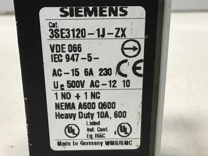 Used SIEMENS Limit Switch 3SE3 120-1J-ZX #121122