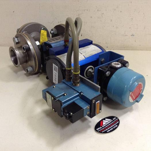 Used DEZURIK 316 Stainless Steel Bypass Valve w/ Actuator 9220443 #75561