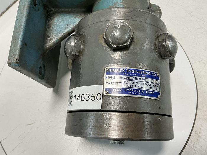 Used SIMPLEX ENGINEERING CO. 80 LA-H
