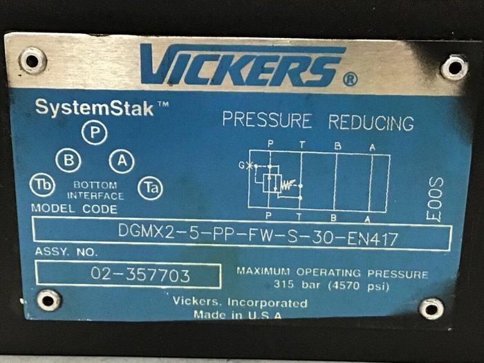 Used VICKERS Valve DGMX25PPFWS30EN417 #137980