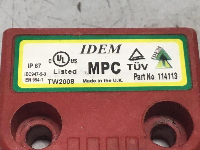 Used IDEM SAFETY SWITCHES Coded Miniature Switch 114113 #124665