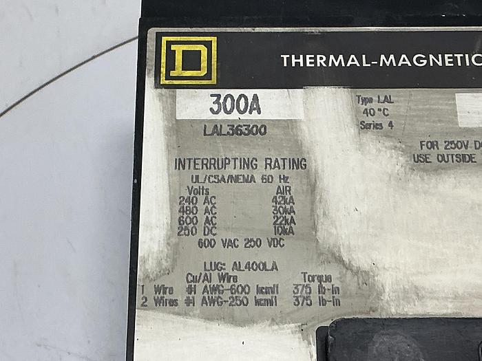 Used SQUARE D LAL36300