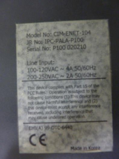 Used COGNEX Operator Interface CIM-ENET-104 #49632