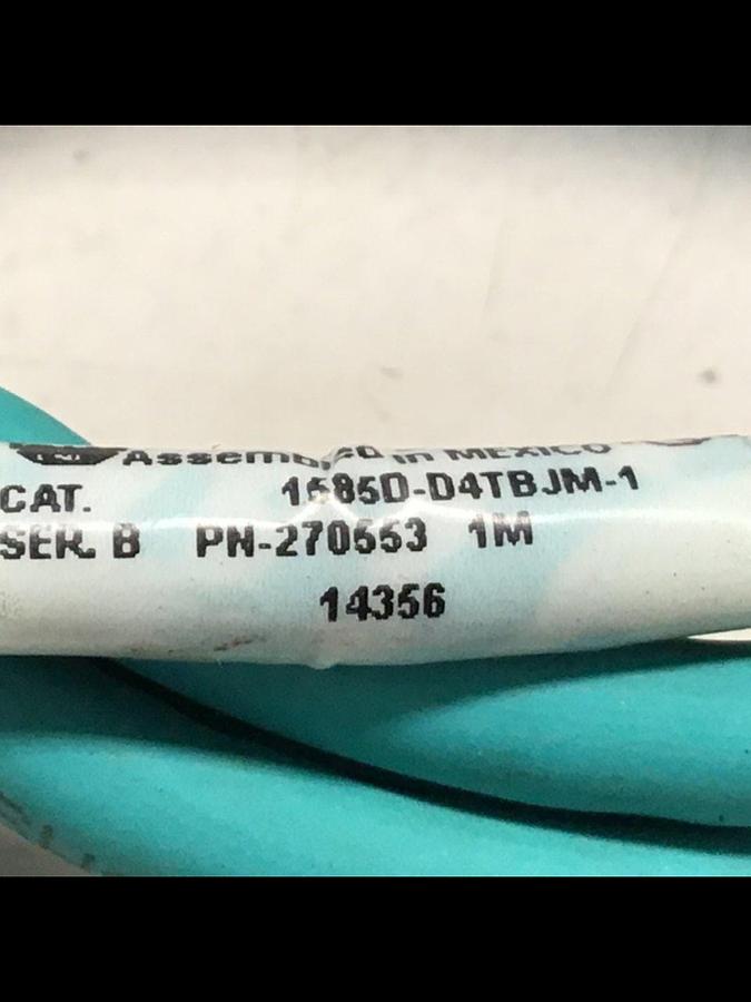 Used ALLEN BRADLEY Ethernet Cable 1585D-D4TBJM-1 USED