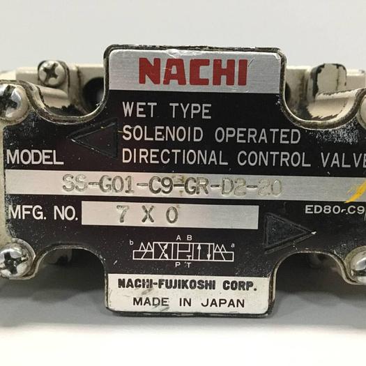 Used NACHI Directional Control Valve SS-G01-C9-GR-D2-20 #91591