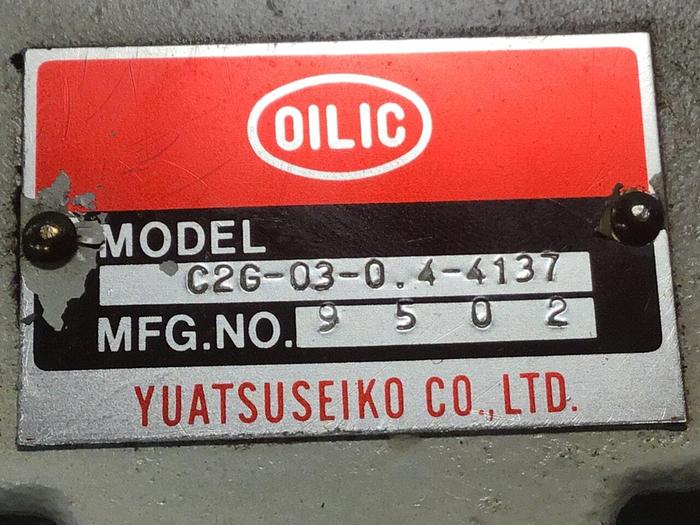 Used YUATSU SEIKO Valve C2G03044137 #137651