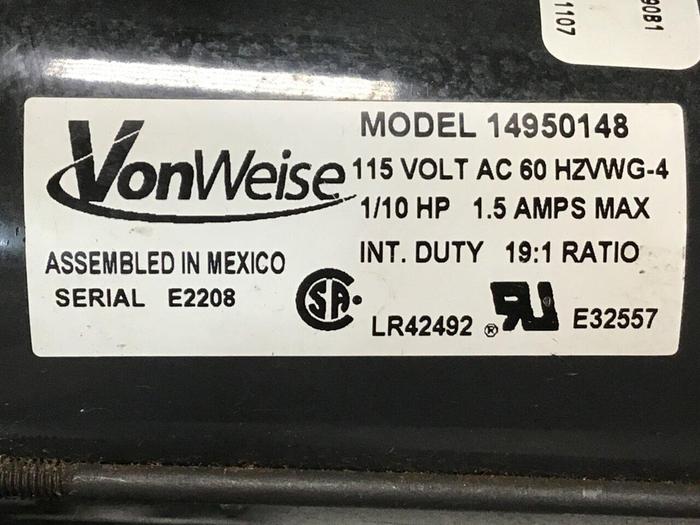 Used VONWEISE Gearmotor 14950148 USED