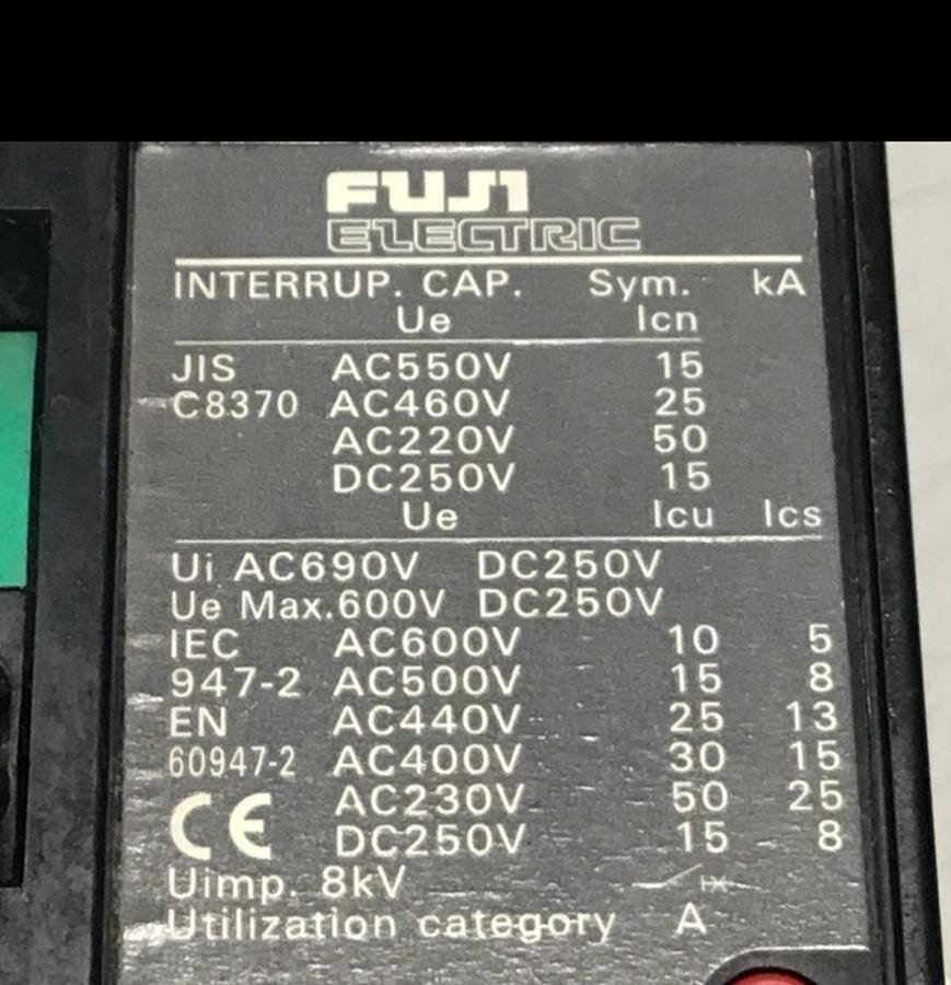 Used FUJI ELECTRIC Circuit Breaker 40 Amp SA102BAUL USED