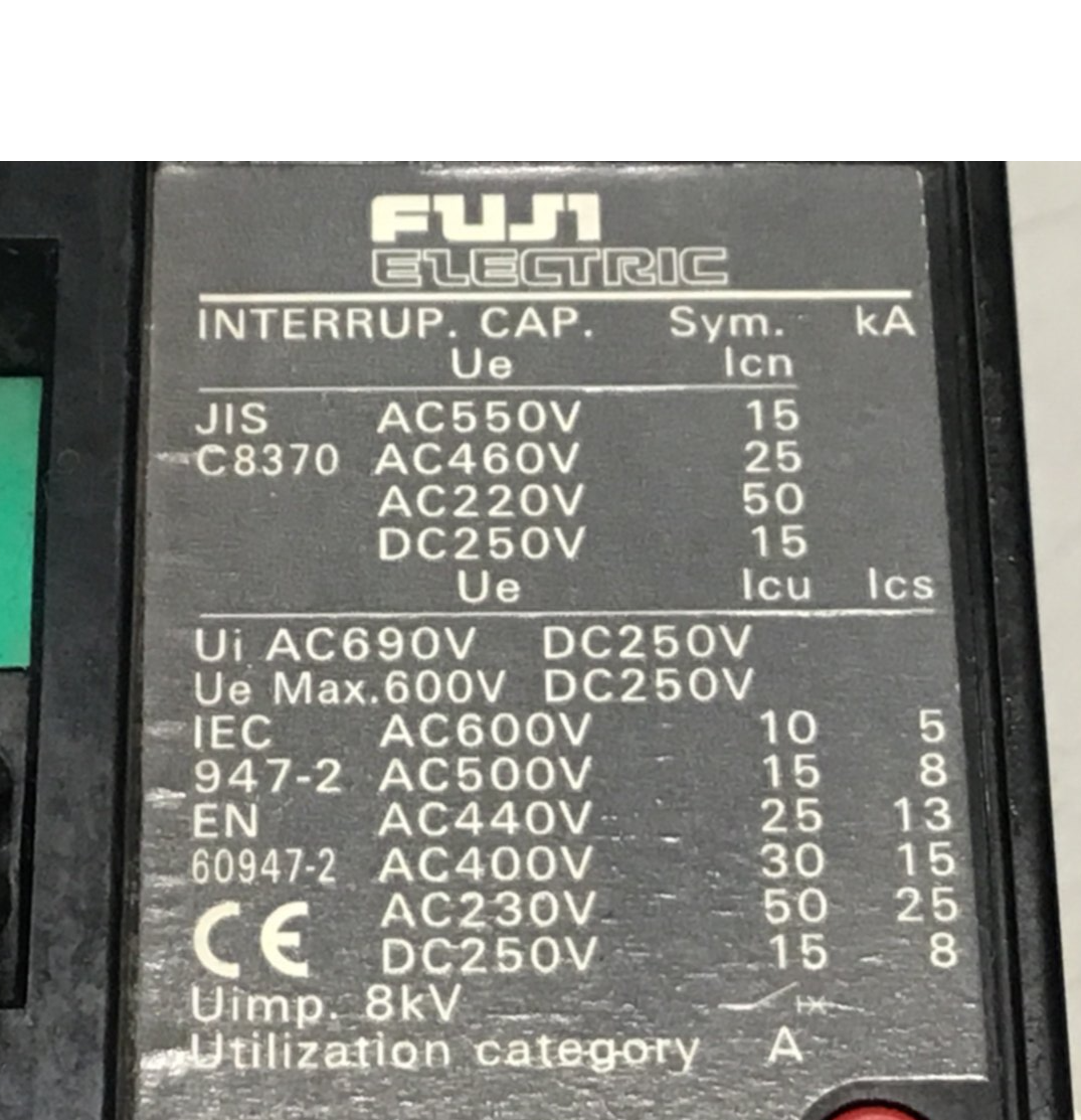 Used FUJI ELECTRIC Circuit Breaker 40 Amp SA102BAUL USED
