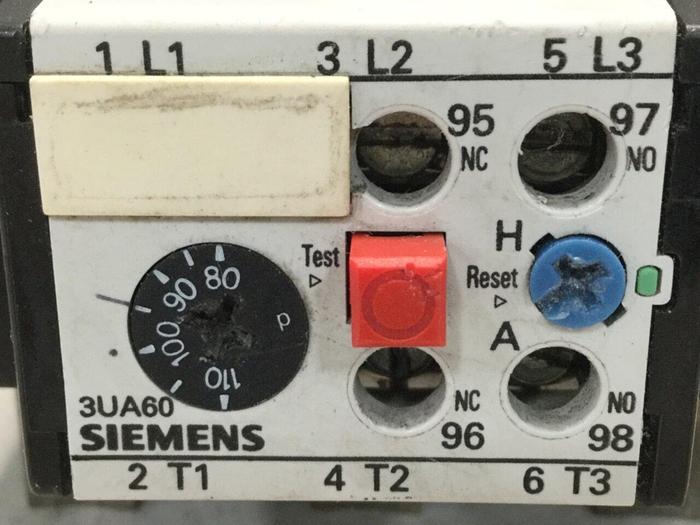 Used SIEMENS Overload Relay 3UA60 00-2X 80-110A #104637