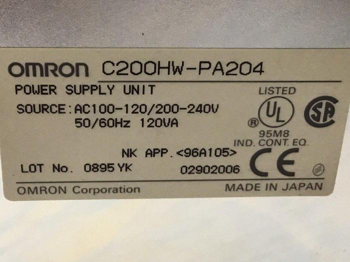 Used OMRON Power Supply C200HW-PA204 #122616
