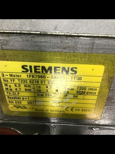 Used SIEMENS Motor 1FK7060-5AF71-1TG0 Used