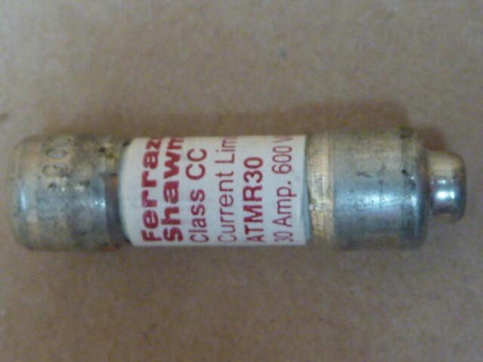 Used FERRAZ SHAWMUT 30 Amp Fuse ATMR30 #36119