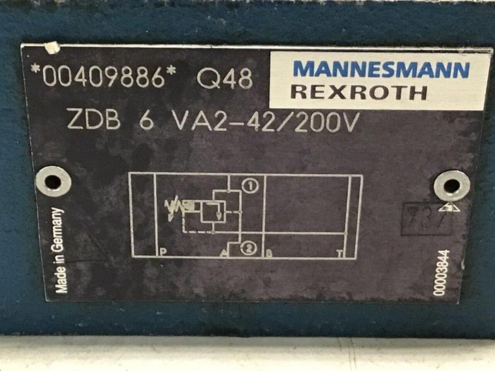 Used MANNESMANN REXROTH Valve ZDB 6 VA2-42/200V #130939