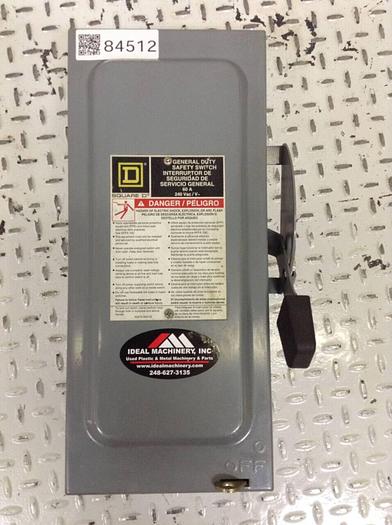 Used SQUARE D General Duty Safety Switch D322N #84512