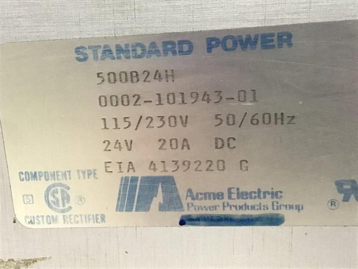 Used ACME ELECTRIC Power Supply 500B24H  Used