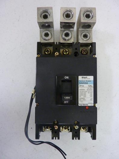 Used FUJI ELECTRIC 125 Amp Circuit Breaker EA203A-125 #51664