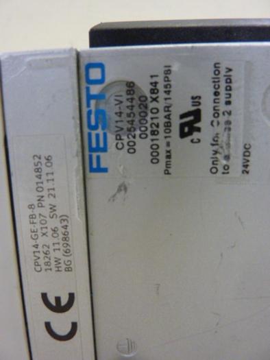 Used FESTO Valve Terminal CPV14 CPV14-VI #61199