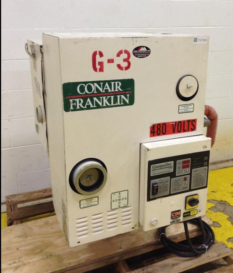 Used CONAIR FRANKLIN CD30 Desiccant Dryer w/Hopper CD30 HOP USED 
