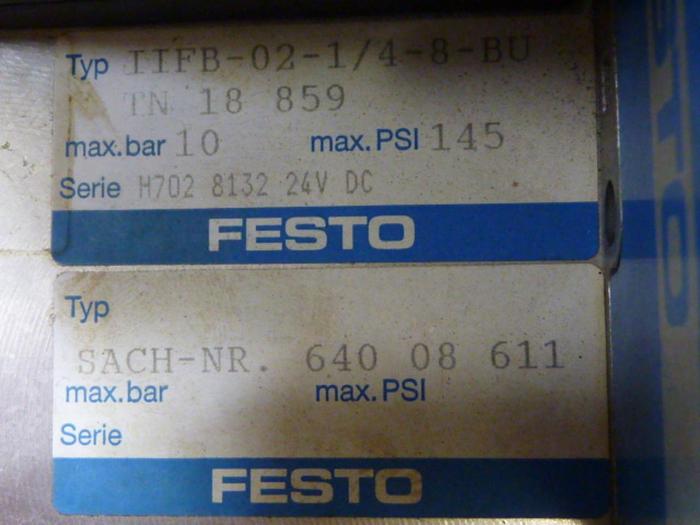 Used FESTO Control Block / Valve Terminal IFB8-02 #52861
