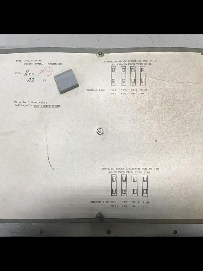 Used CINCINNATI MILACRON Switch Panel Maximiser 3-525-0828A USED