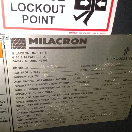 Used CINCINNATI MILACRON Communications Breakout Board 307308 #92754