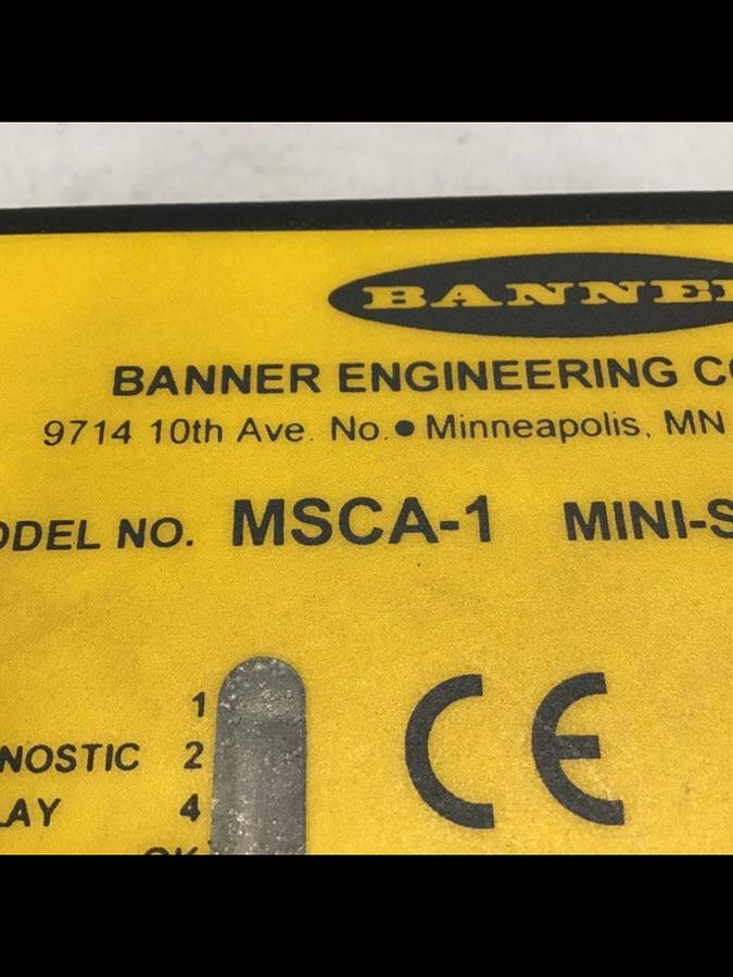 Used BANNER ENGINEERING Light Curtain Control Box MSCA-1 #134004