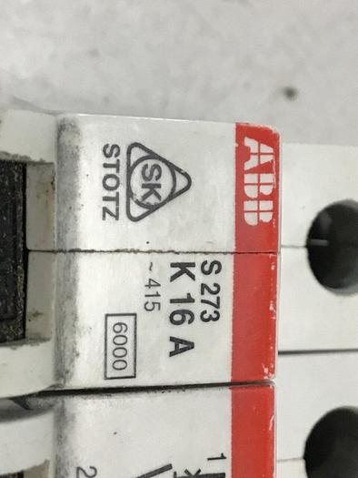 Used ABB Circuit Breaker 16 Amp S273-K16A USED