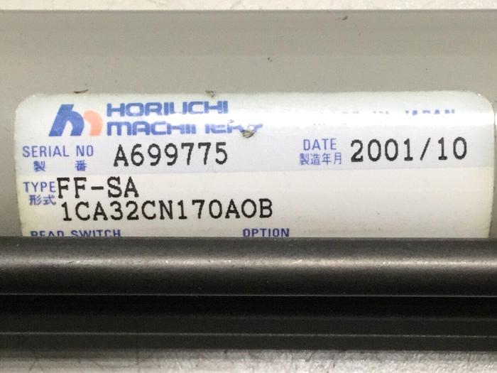 Used HORIUCHI MACHINERY Injection Sled Cylinder FF-SA1CA323CN170AOB #107692