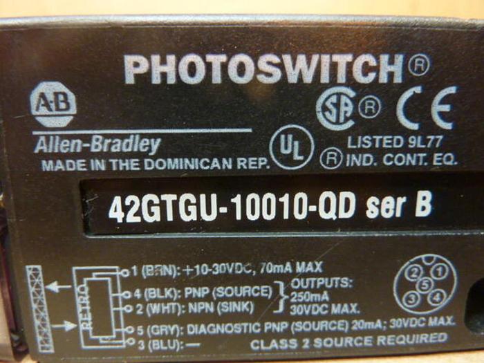 Used ALLEN BRADLEY Sensor 42GTGU-10010-QD SER B #31778