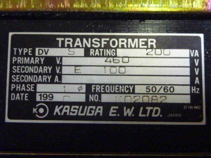 Used KASUGA Transformer DVS #65716