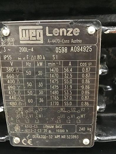 Used LENZE Motor 0598 A094925 Used