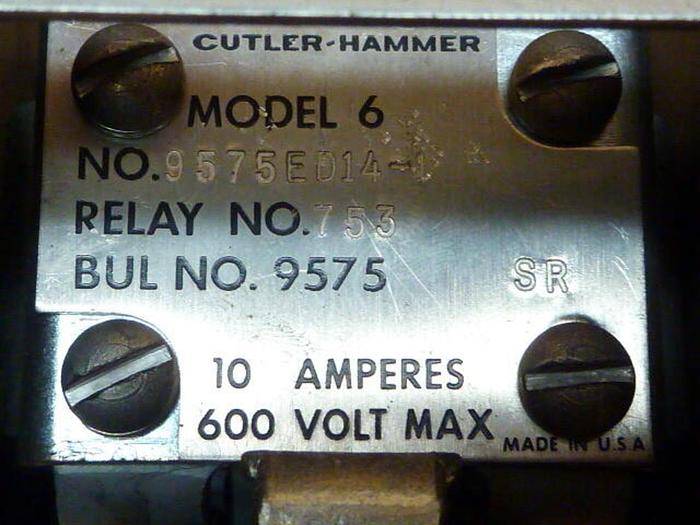 Used CUTLER HAMMER Motor Starter 9575ED14-1 #27837