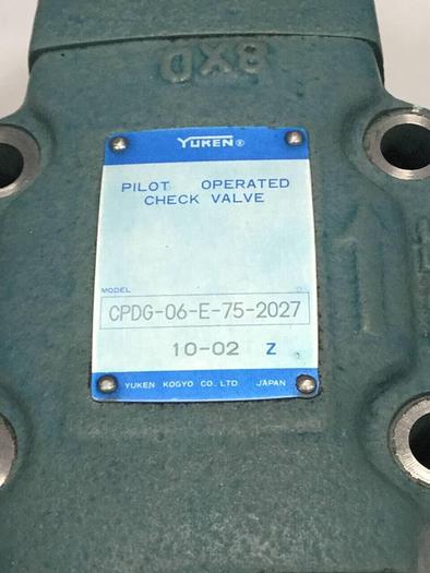 Used YUKEN Pilot Operated Check Valve CPDG-06-E-75-2027 #96963