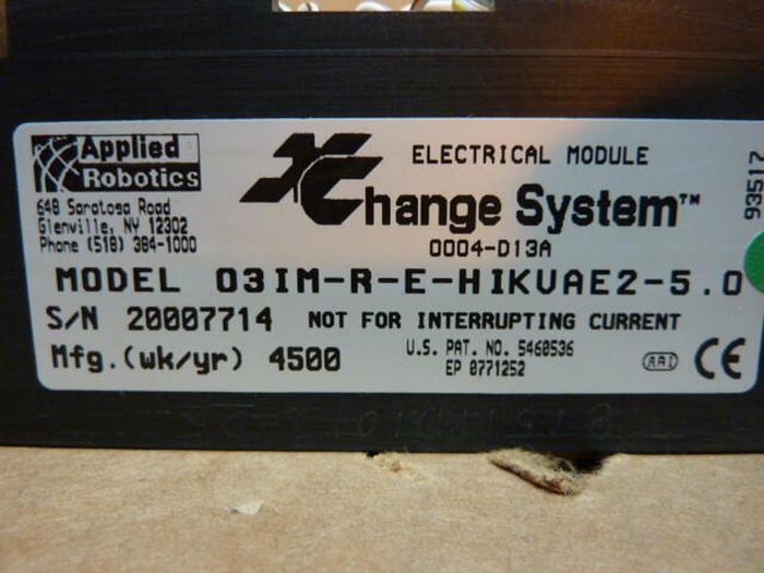 APPLIED ROBOTICS INC Electrical Module 03IM-R-E-HIKVAE2-5.0 #34388