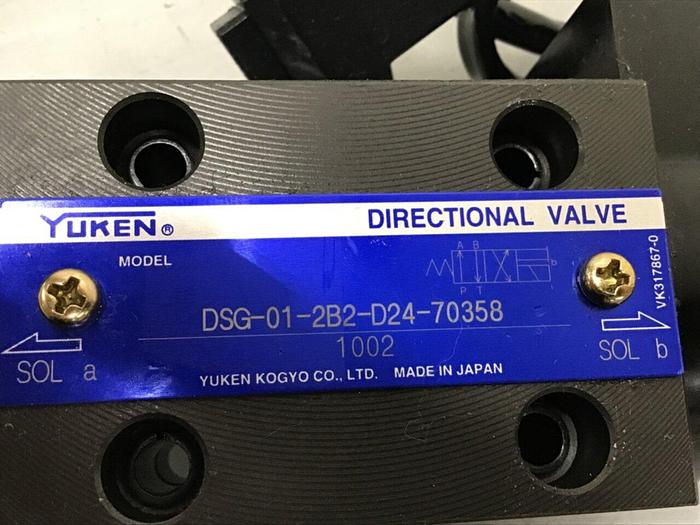 Used YUKEN Directional Valve DSG-01-2B2-D24-70358 #118257