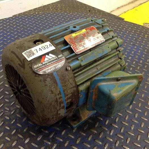Used DELCO 3 HP AC Motor 2G1254 #74924