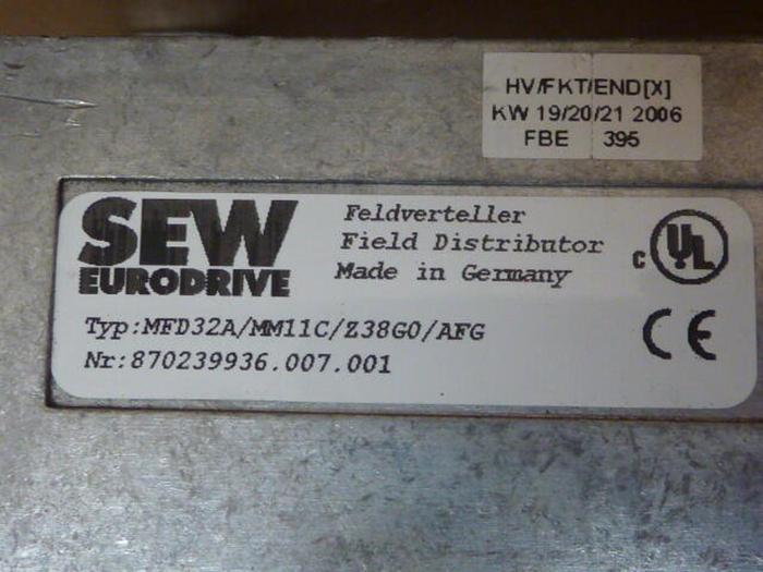 Used SEW EURODRIVE Variable Frequency Drive MFD32A/MM11C/238G0/AFG Used