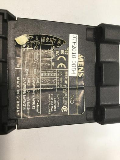 Used SIEMENS Contactor 3TF2010-0BB4 #101839