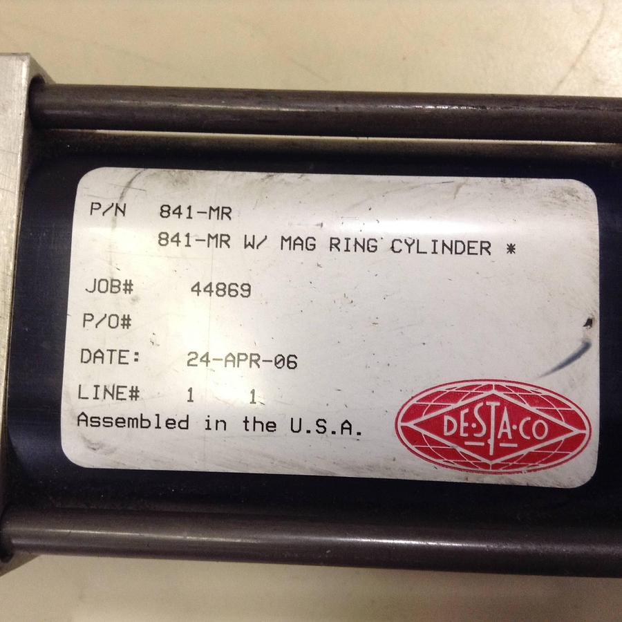 Used DESTACO Tongue Mount Clamp w/ Magnetic Ring 841-MR Used