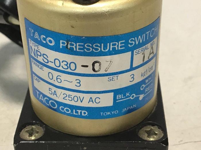 Used TACO Pressure Switch NPS-030-07 USED
