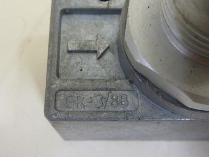 Used FESTO One-Way Flow Control Valve GR-3/8B #66172