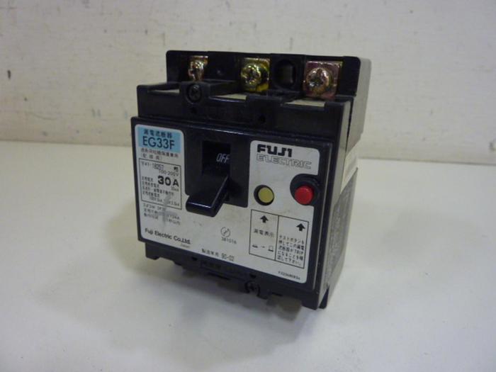 Used FUJI ELECTRIC 30 Amp Circuit Breaker EG33F-30 #66968