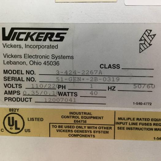 Used CINCINNATI MILACRON Power Supply & Chassis 3-424-2267A Used