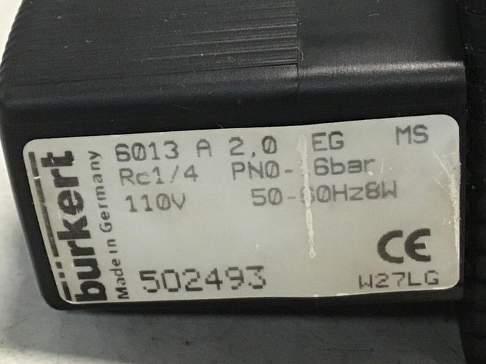 Used BURKERT Valve 502493 6013 #125096