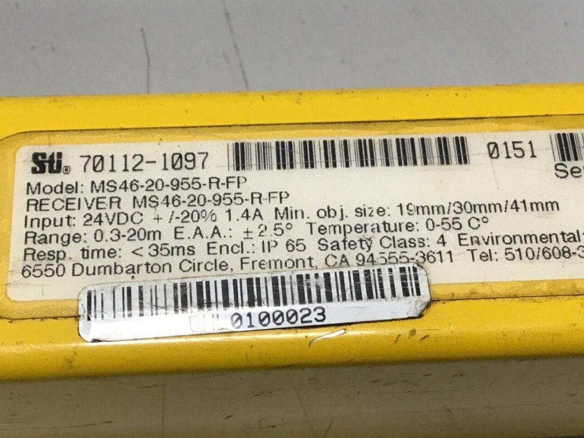 Used STI Light Curtain Receiver MS46-20-955-R-FP USED
