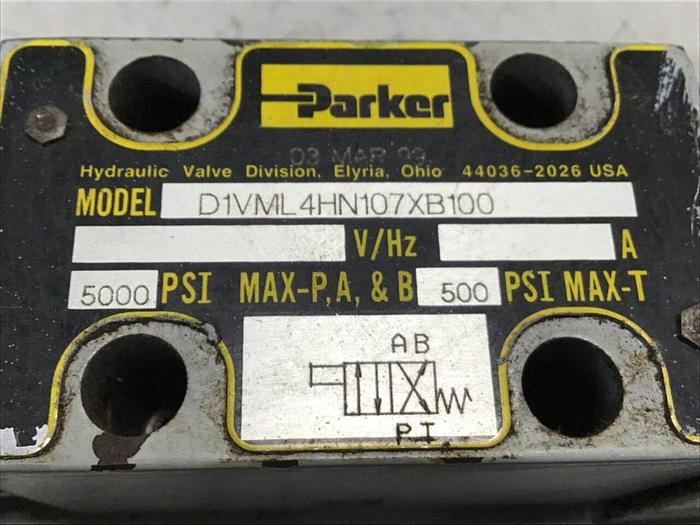 Used PARKER Operator Gate Safety Valve D1VML4HN107XB100 #141124