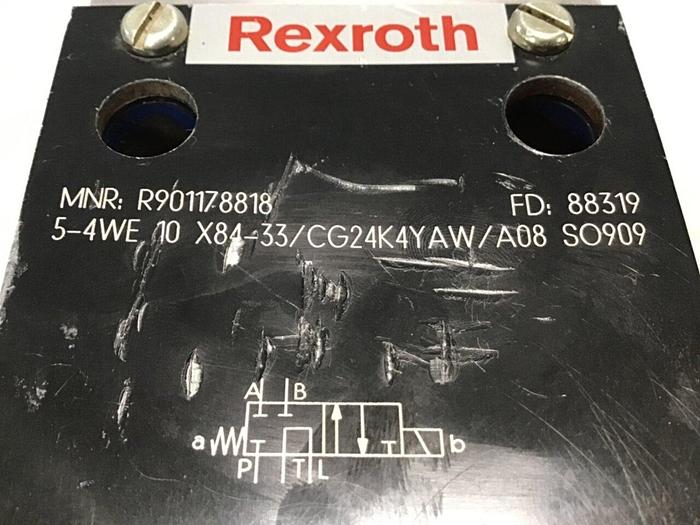 Used REXROTH Valve 54WE10X8433/CG24K4YAWA08 SO909 #135588